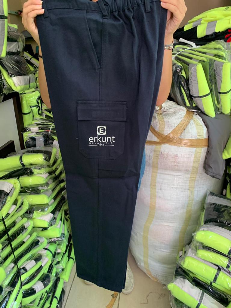  Baskılı Lacivert Pantolon